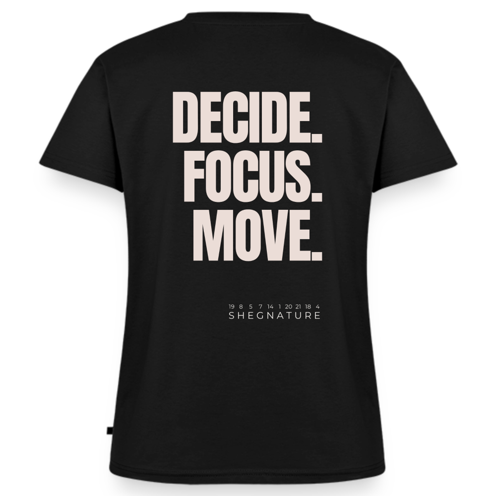 Decide Focus Move minimalistisches T-Shirt Damen