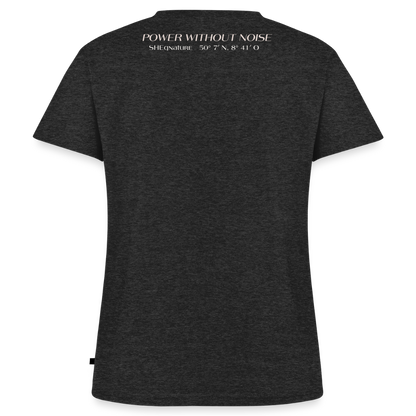 strength in silence Bio-T-Shirt mit V-Ausschnitt dunkel - Anthrazit meliert