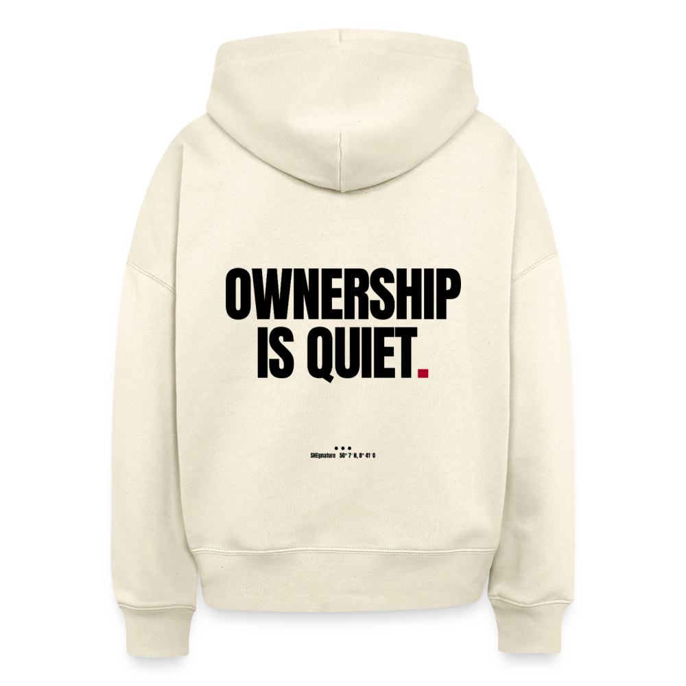 Ownership Is Quiet Hoodie mit Rückenprint für Frauen