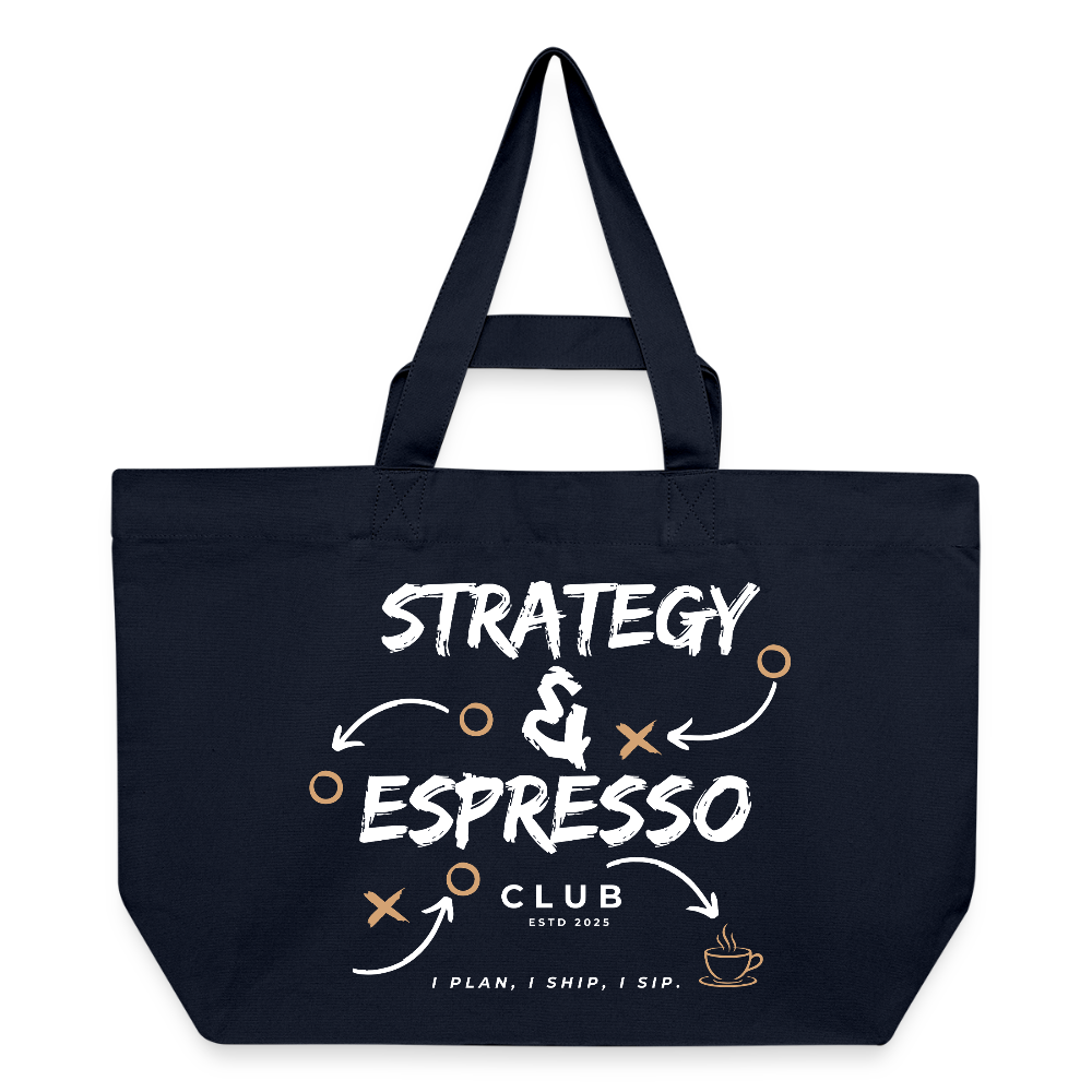 Strategy & Espresso Club Shopping Bag - Navy