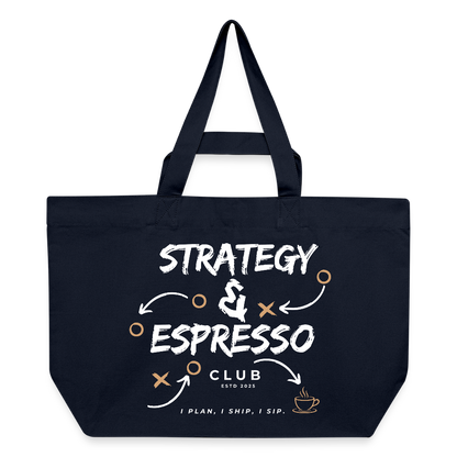 Strategy & Espresso Club Shopping Bag - Navy
