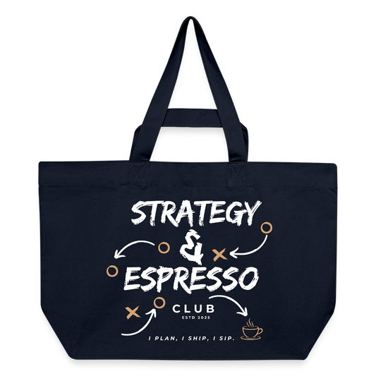 Strategy & Espresso Club Shopping Bag - Navy
