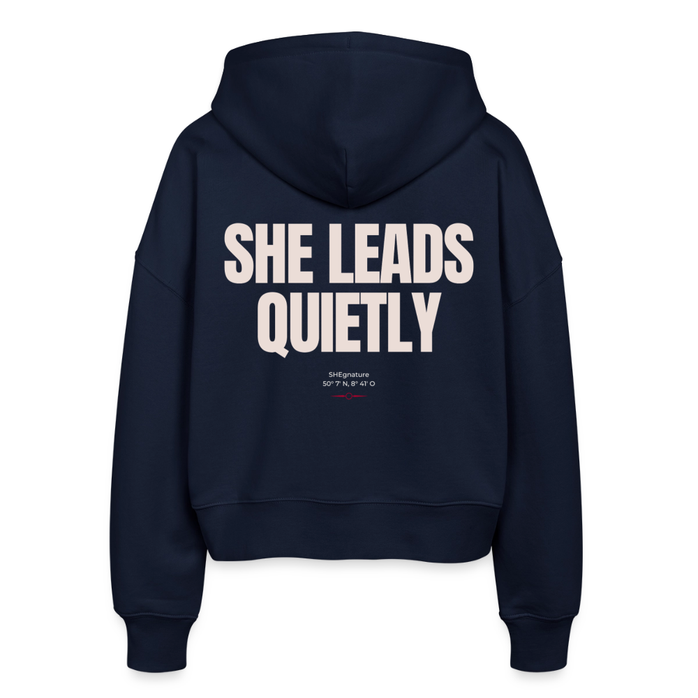 She leads quietly dunkel Boxy Zipper - Navy