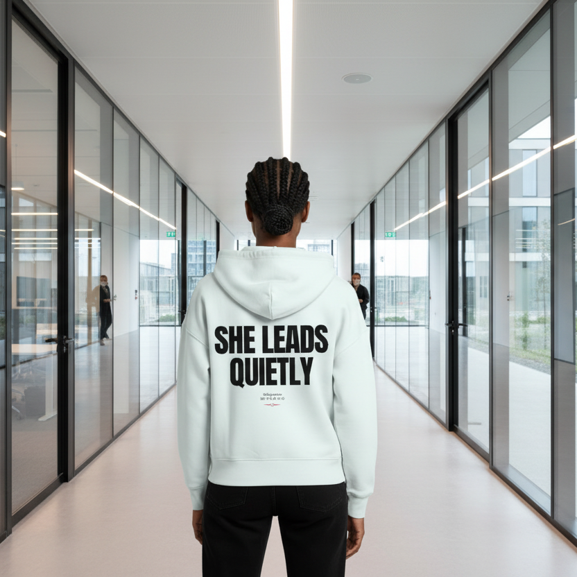 She leads quietly Boxy Zipper - Eisblau