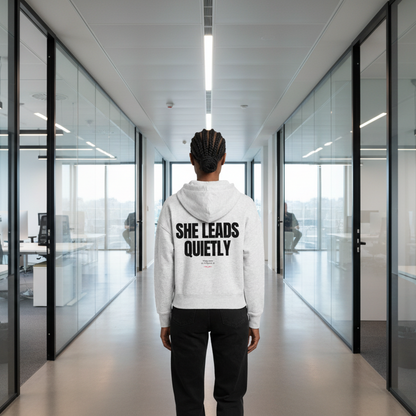 She leads quietly Boxy Zipper - Weiß meliert