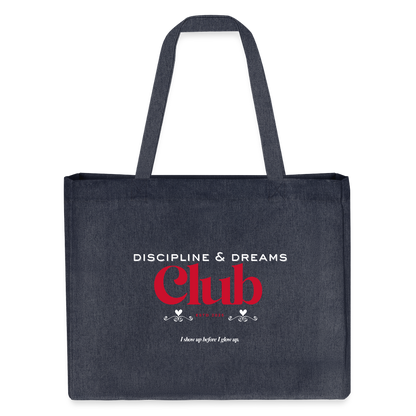 Discipline & Dreams Club Shopping Bag - midnight Blue