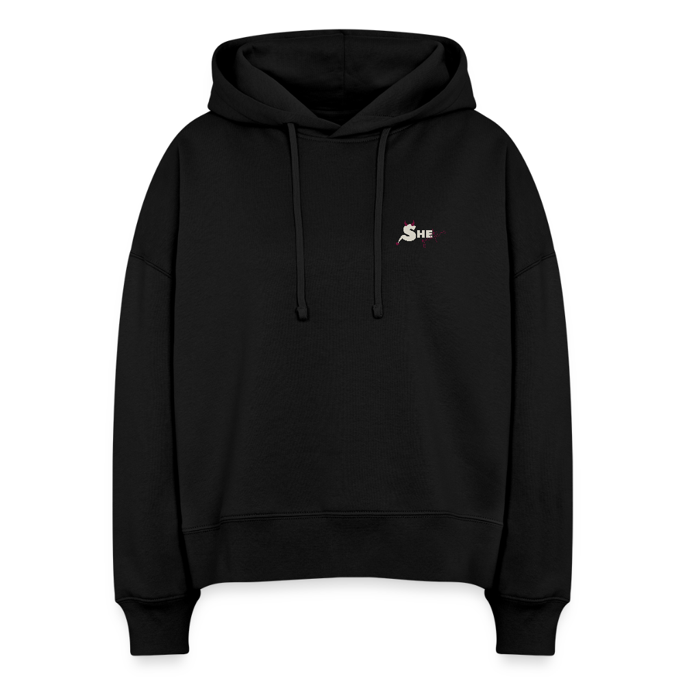 Boardroom & Boundaries Club Boxy Hoodie - Schwarz