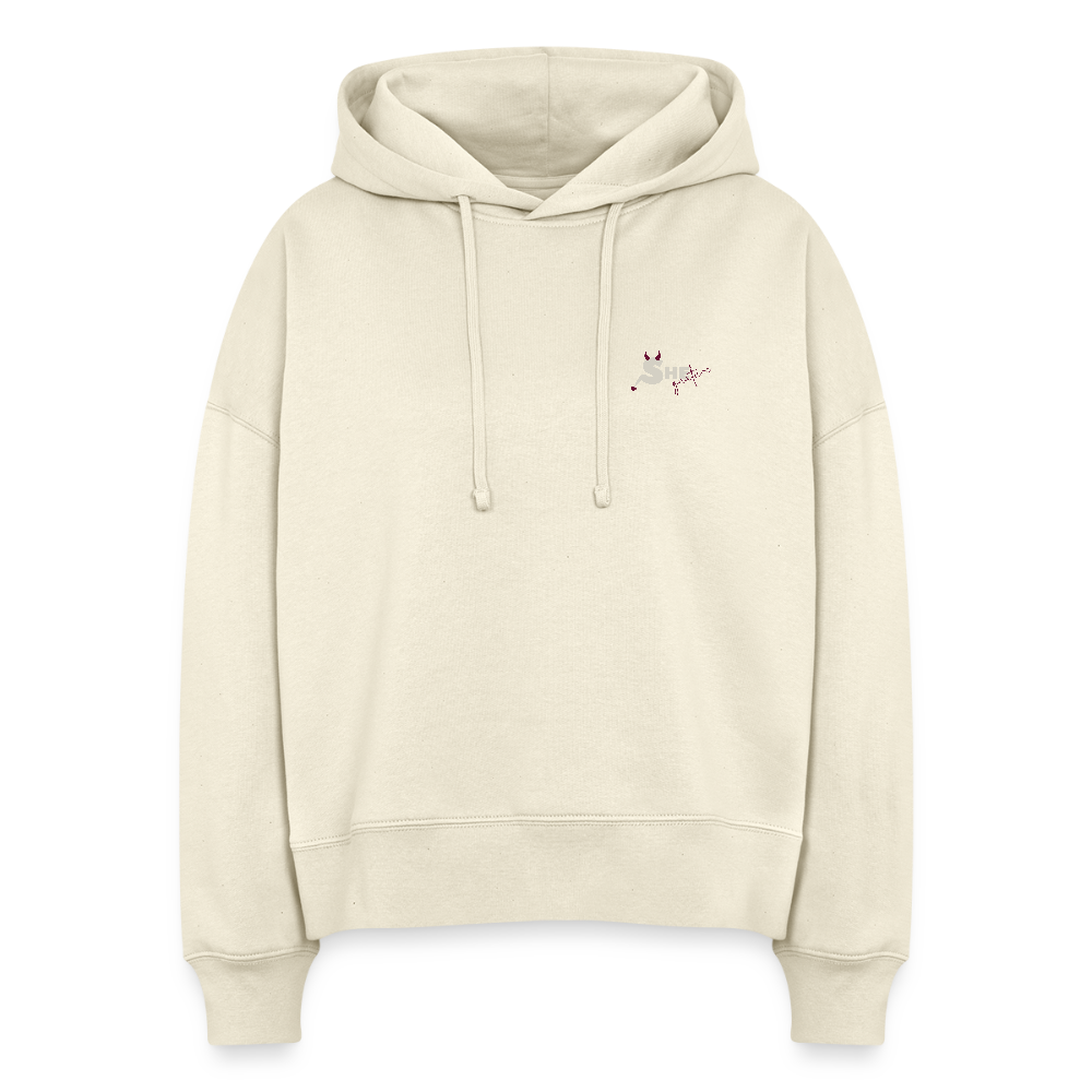 Discipline & Dreams Club Boxy Hoodie - Weißgrau