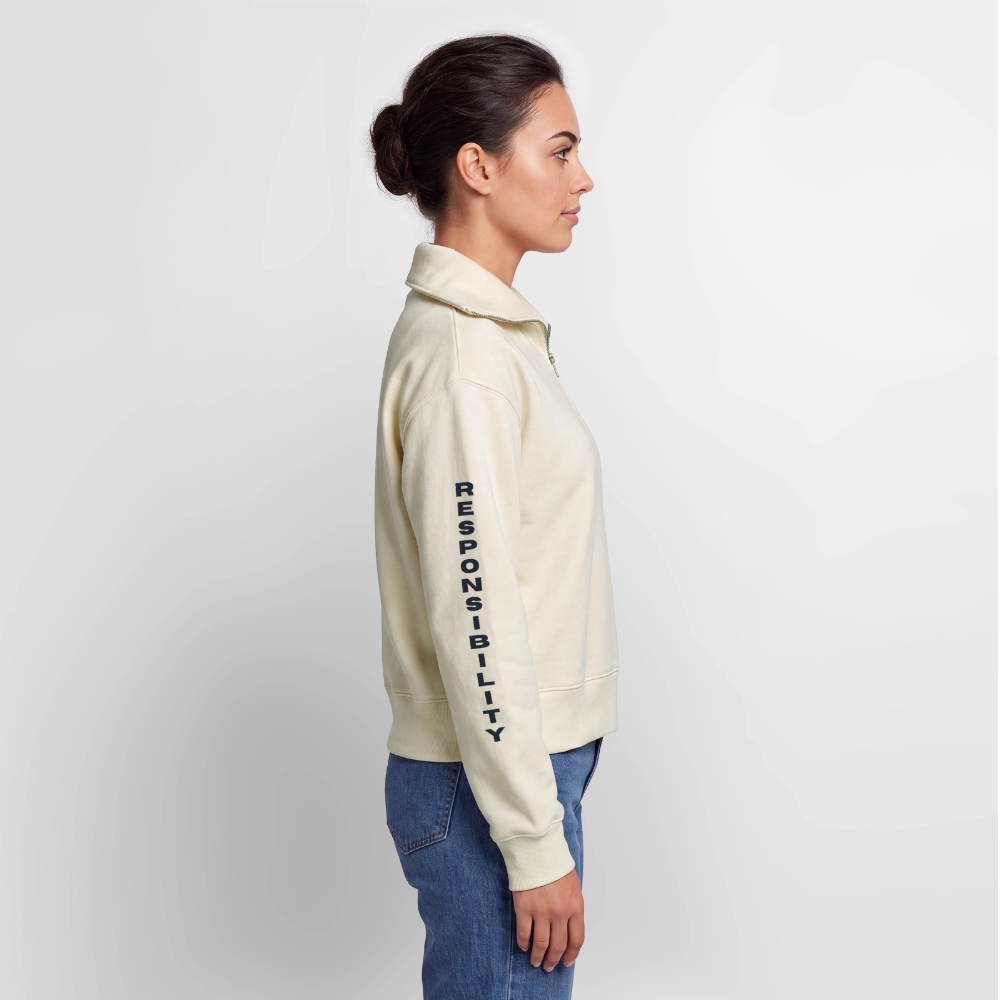 Controlled Responsibility Half Zipper hell - Naturweiß