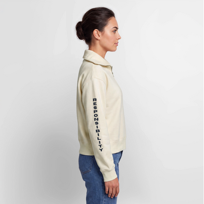 Controlled Responsibility Half Zipper hell - Naturweiß