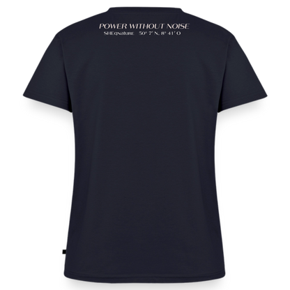 strength in silence Bio-T-Shirt mit V-Ausschnitt dunkel - Navy