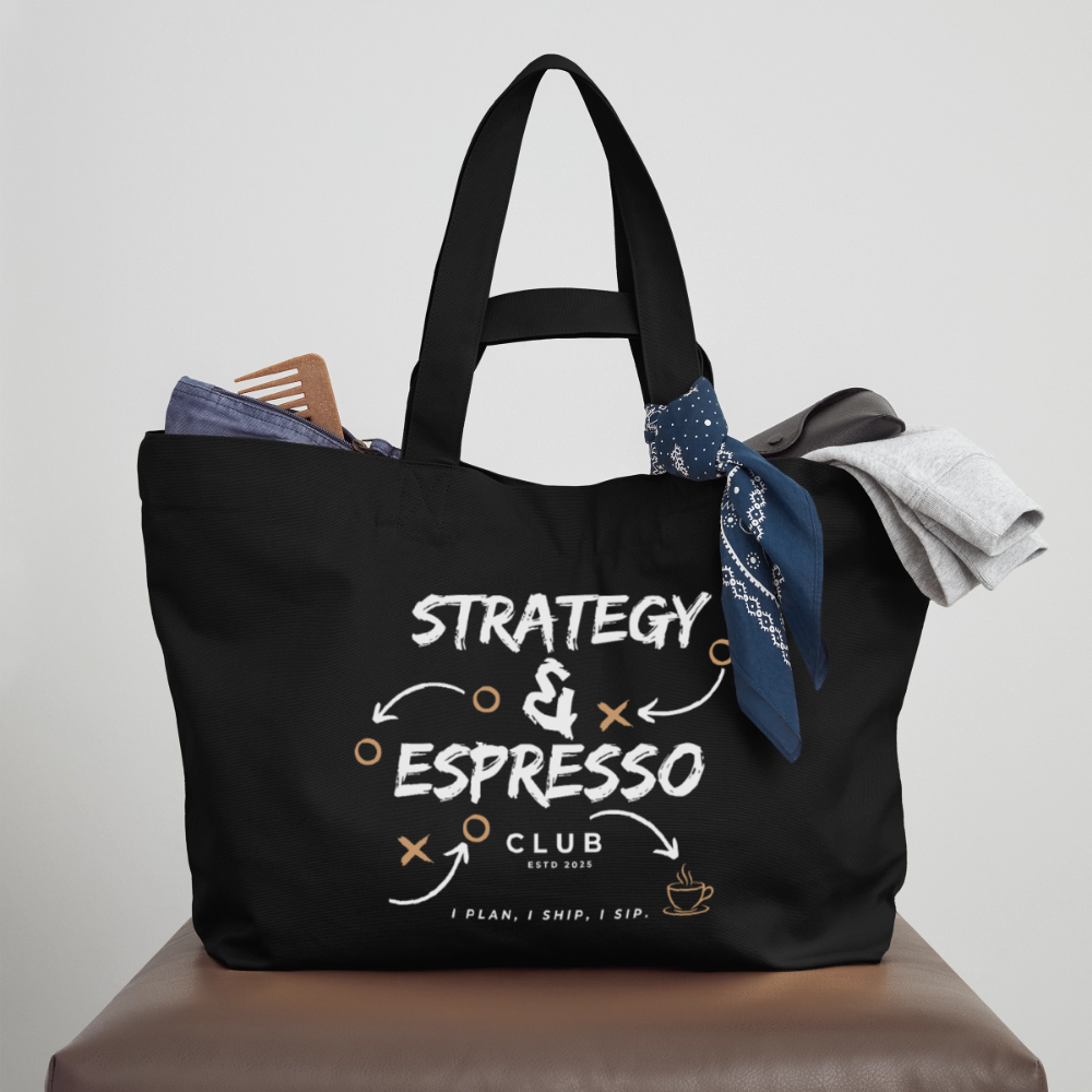 Strategy & Espresso Club Shopping Bag - Schwarz