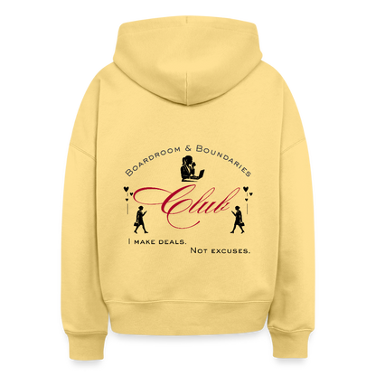 Boardroom & Boundaries Club Boxy Hoodie hell - Hellgelb