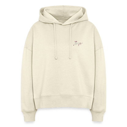 Boardroom & Boundaries Club Boxy Hoodie hell - Weißgrau