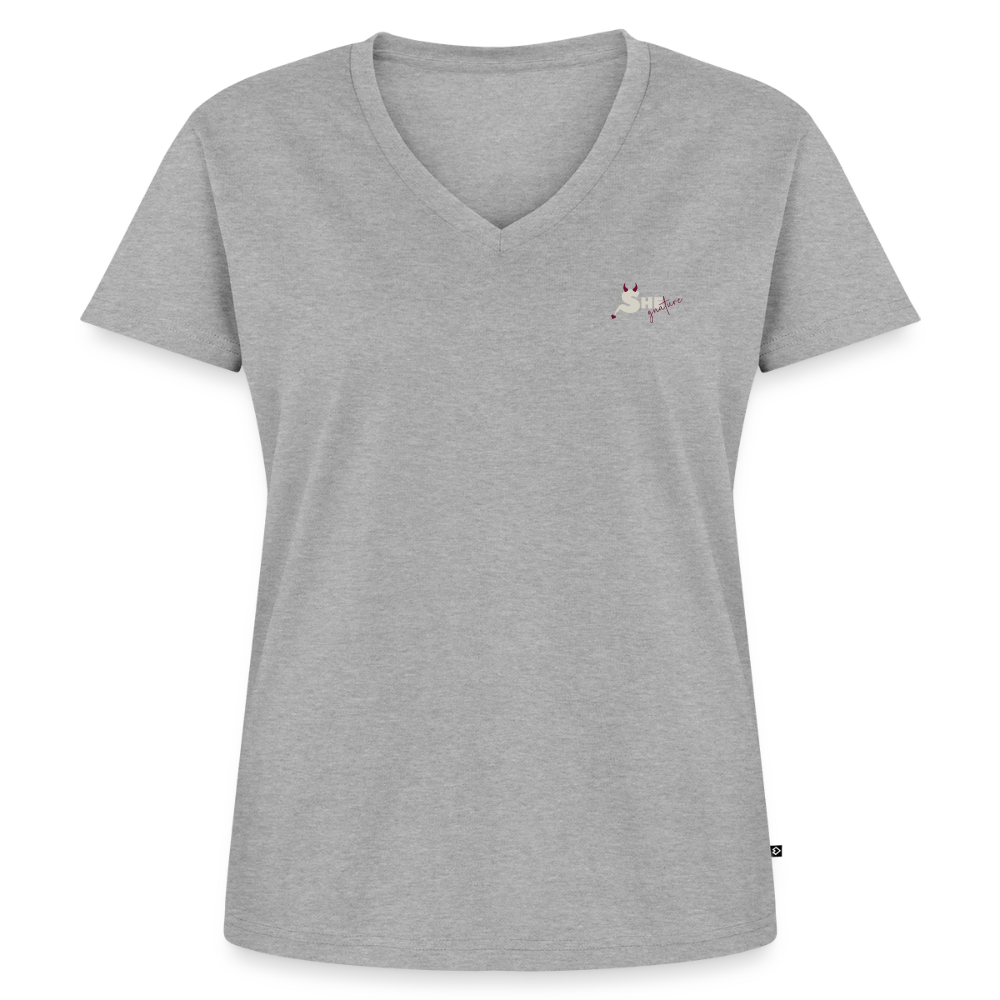Control the pace Bio-T-Shirt mit V-Ausschnitt hell - Grau meliert