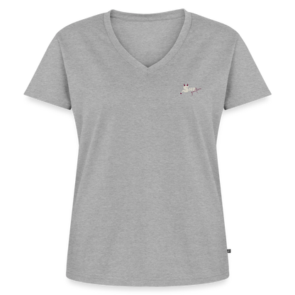 Control the pace Bio-T-Shirt mit V-Ausschnitt hell - Grau meliert