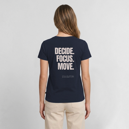 Decide Focus Move minimalistisches T-Shirt Damen