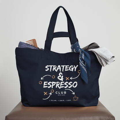 Strategy & Espresso Club Shopping Bag - Navy