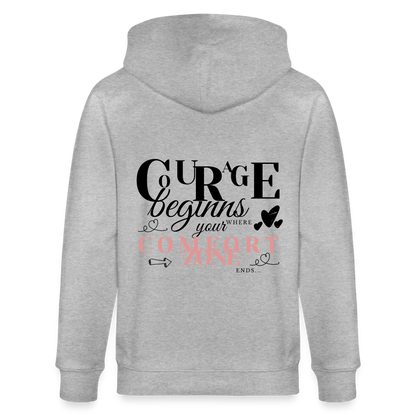 Courage Comfort Zone Kapuzenjacke Grau meliert