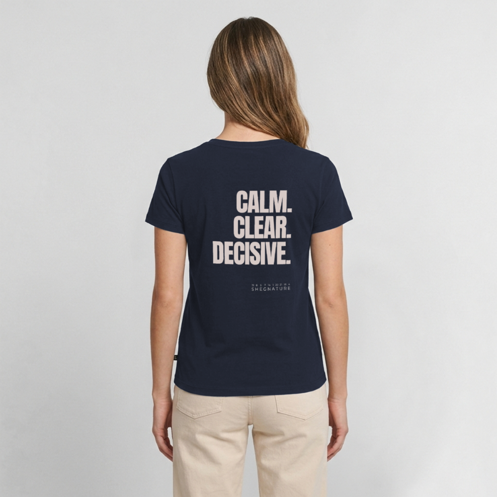 Calm Clear Decisive minimalistisches Statement Shirt