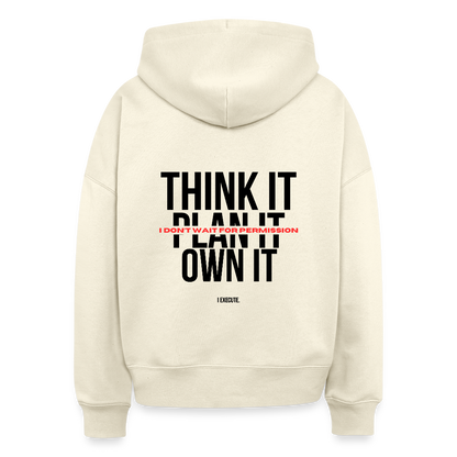 I execute Boxy Hoodie - Weißgrau