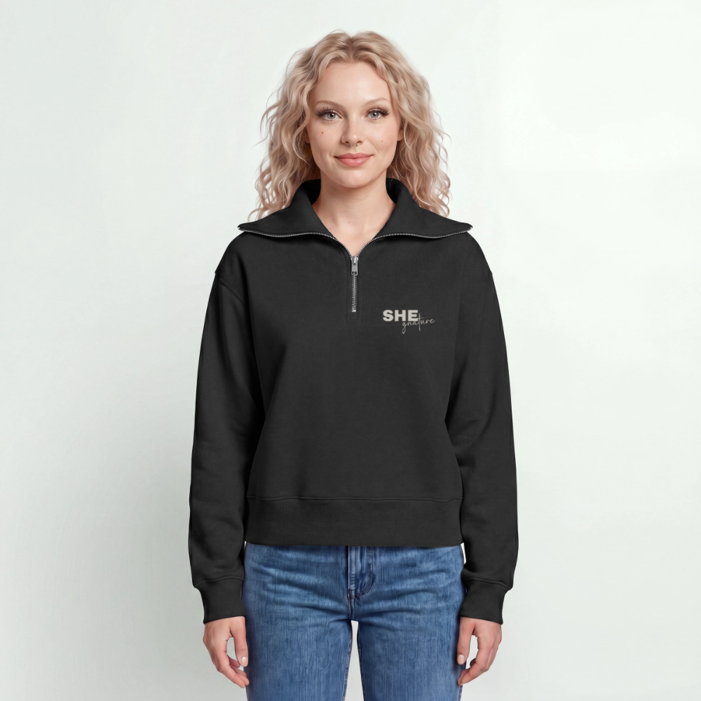 Controlled Responsibility Half Zipper - Schwarz