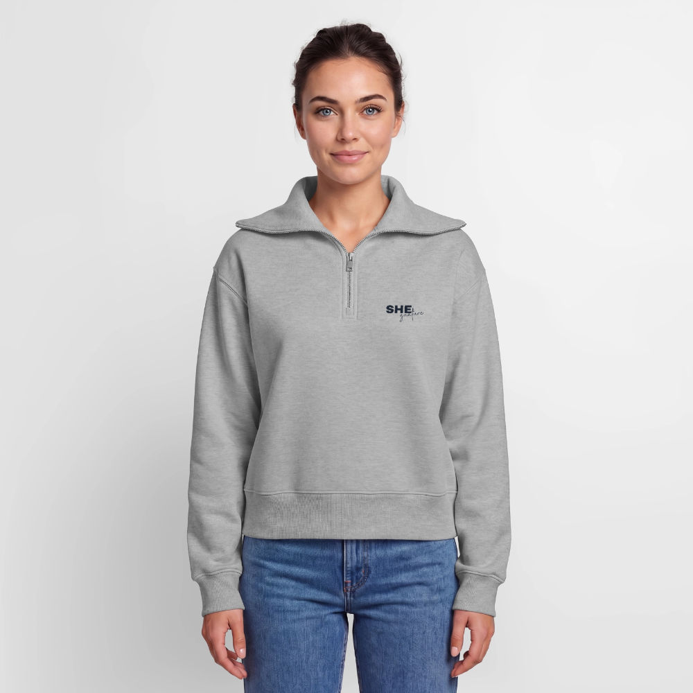 Controlled Responsibility Half Zipper hell - Grau meliert