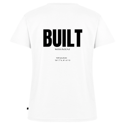 Built with intent hell Bio-T-Shirt mit V-Ausschnitt - Weiß