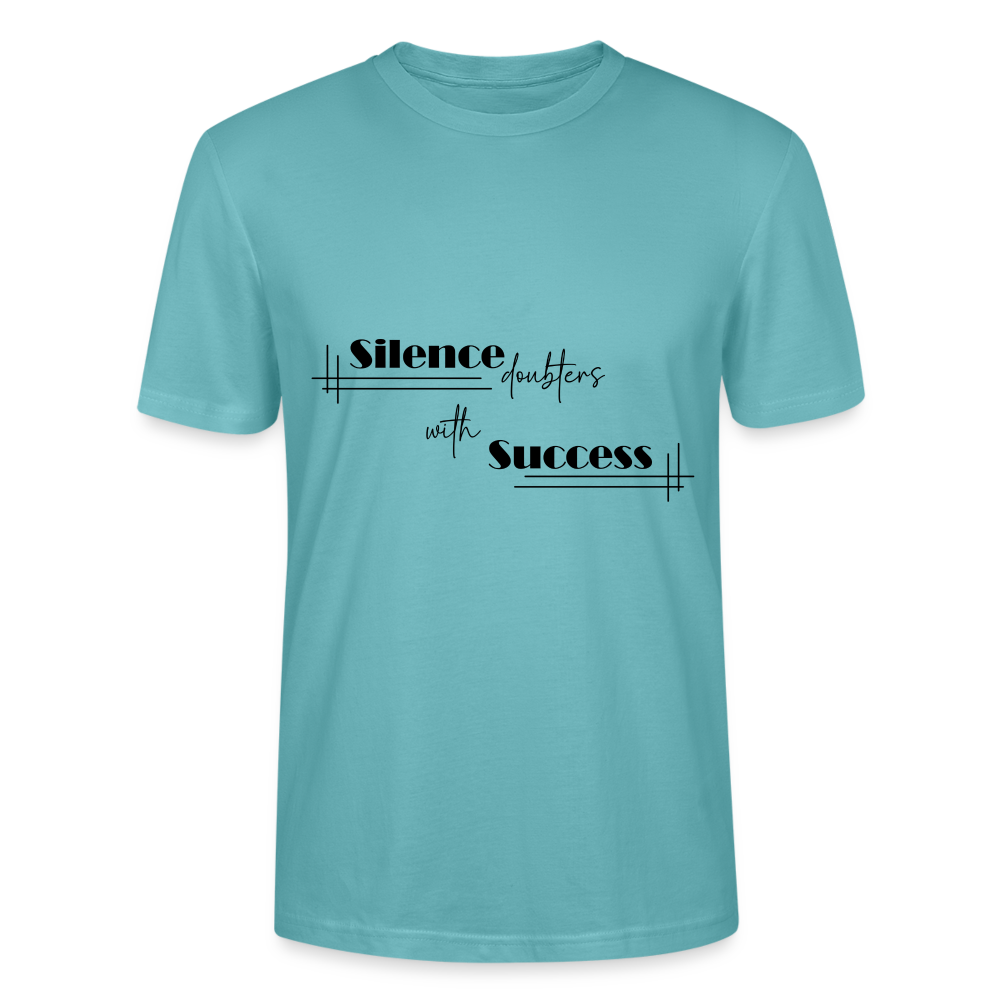 Silence T-shirt - Pastelltürkis