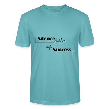 Silence T-shirt - Pastelltürkis