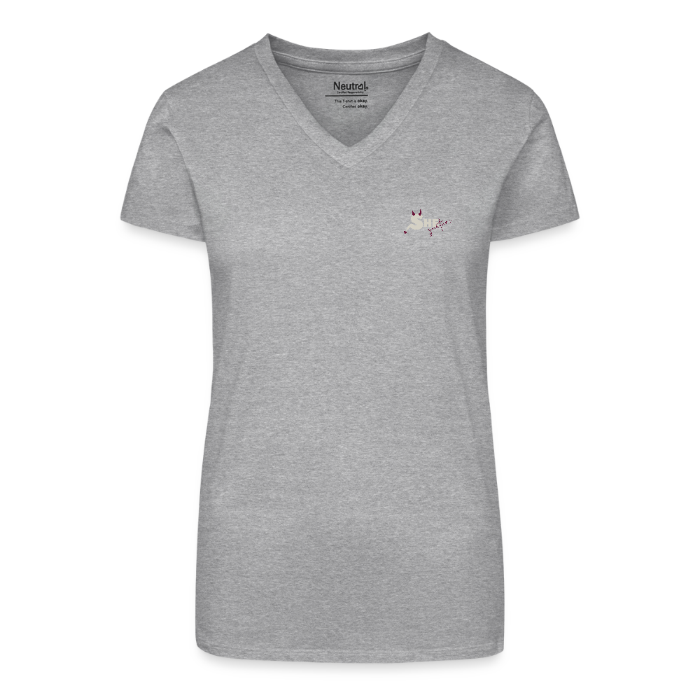 Soft Tones T-Shirt V-Neck - Grau meliert