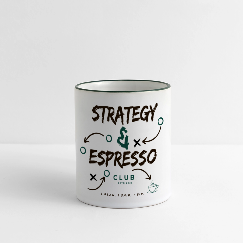 Strategy & Espresso Club Panoramatasse - Weiß/Dunkelgrün