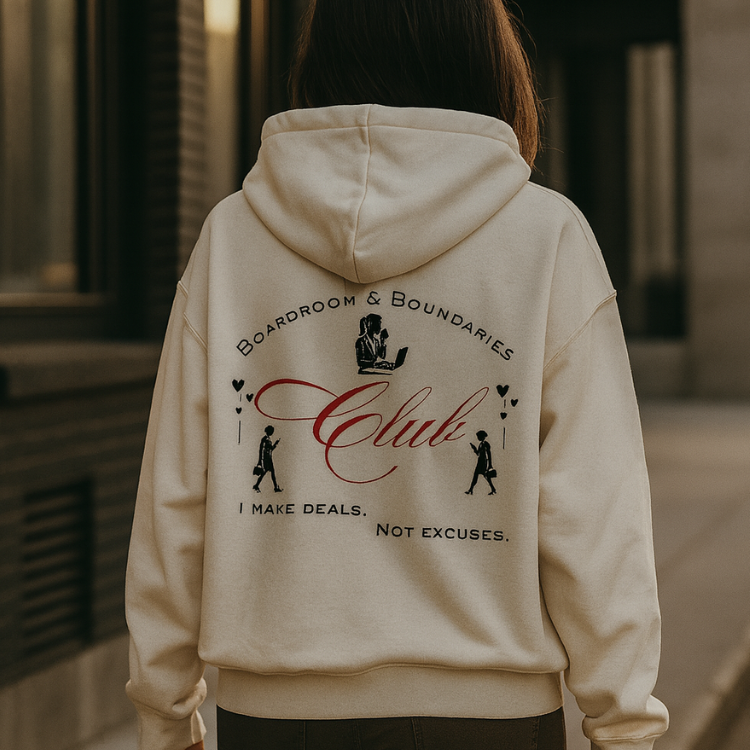 Boardroom & Boundaries Club Boxy Hoodie