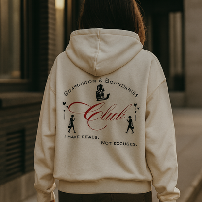 Boardroom & Boundaries Club Boxy Hoodie