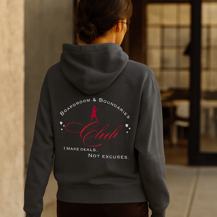 Boardroom & Boundaries Club Boxy Hoodie