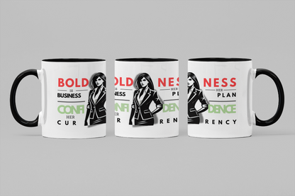 Boldness Tasse schwarz weiß