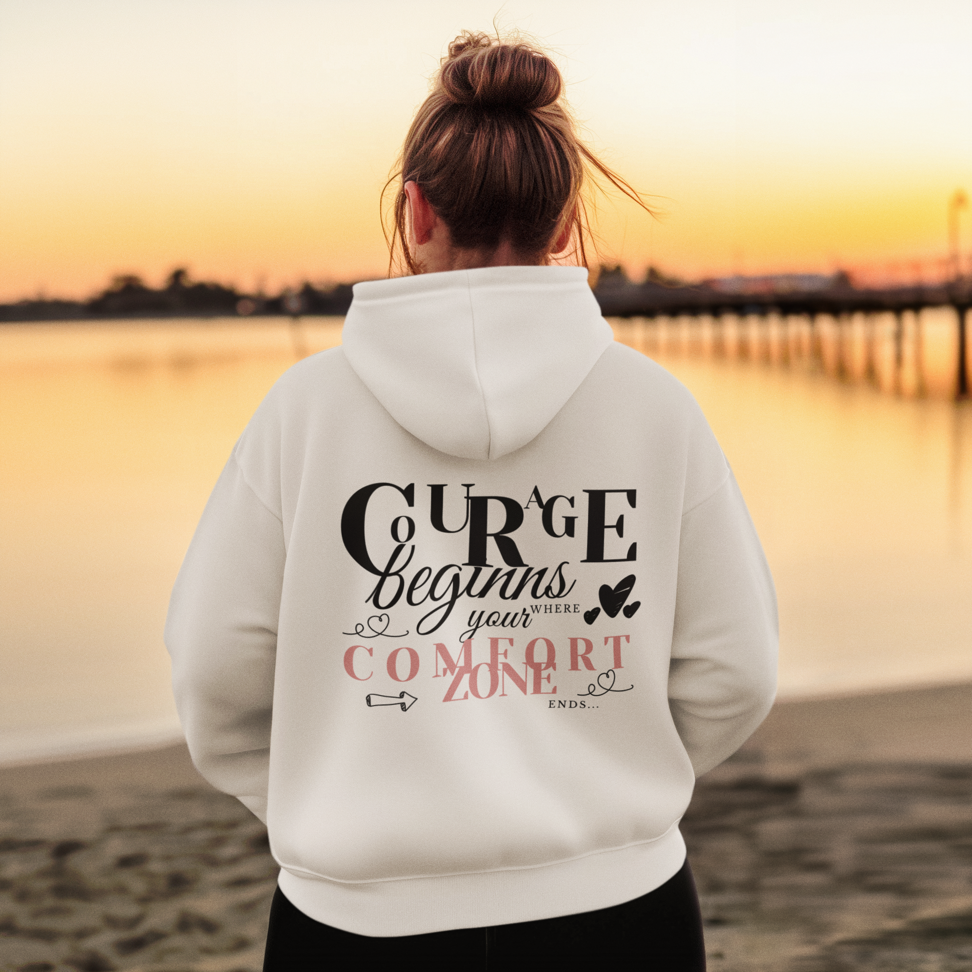 Courage Comfortzone Hoodie weiss