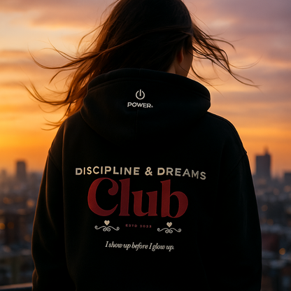 Discipline & Dreams Club Boxy Hoodie