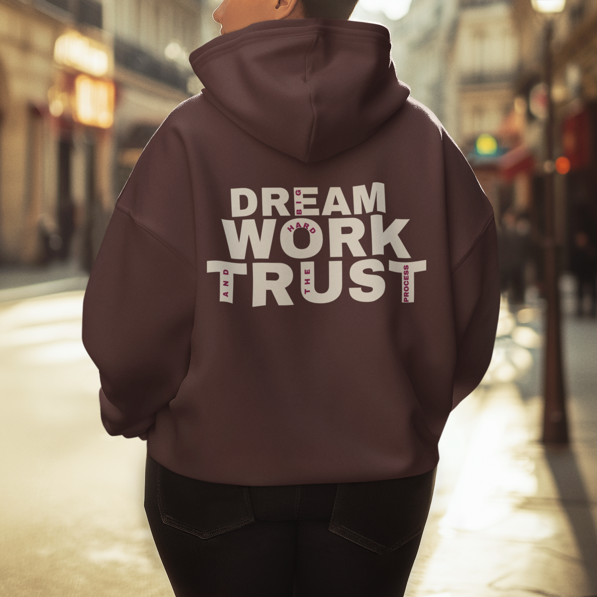Dream Work Trust Bio Hoodie maroon