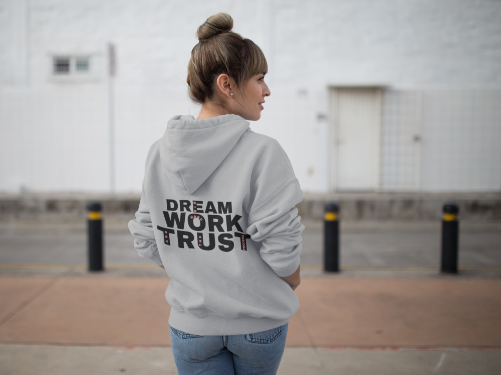 Dream Work Trust Kapuzenjacke grau melliert