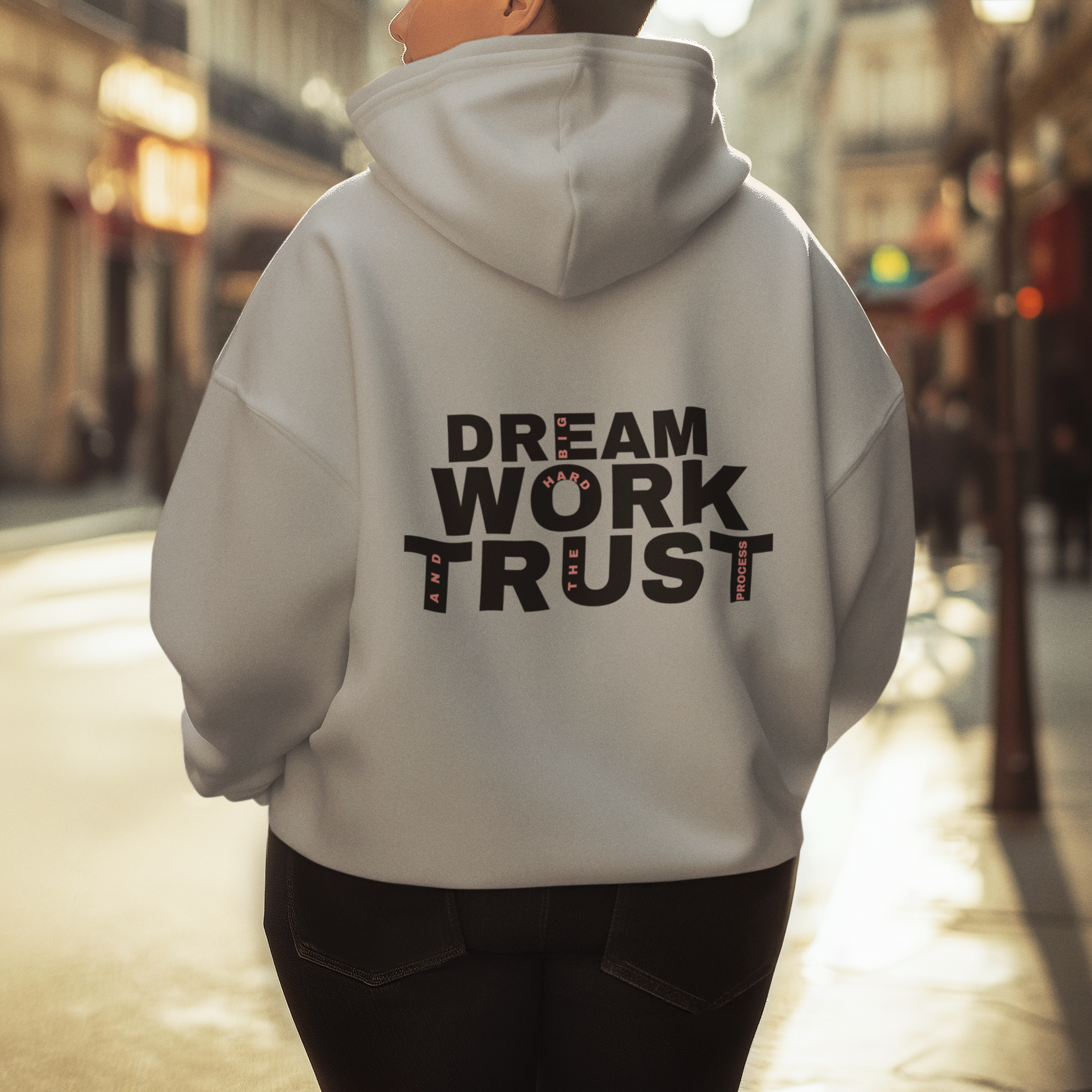 Dream Work Trust Bio Hoodie grau melliert