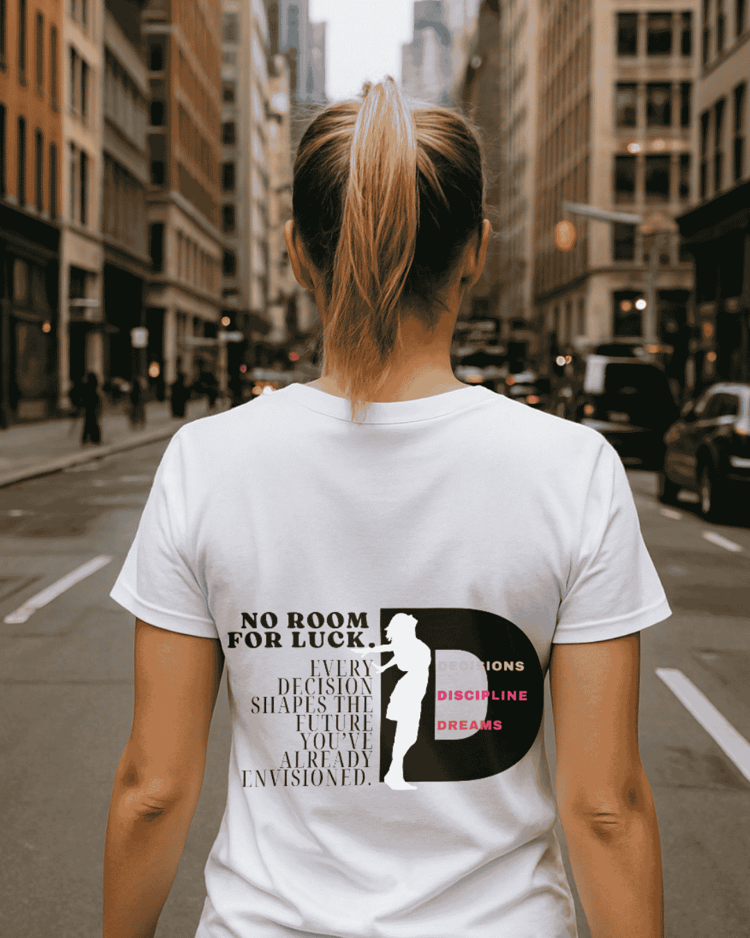 No room for luck T-Shirt V-Neck weiß