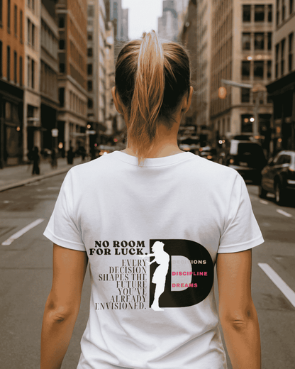 No room for luck T-Shirt V-Neck weiß