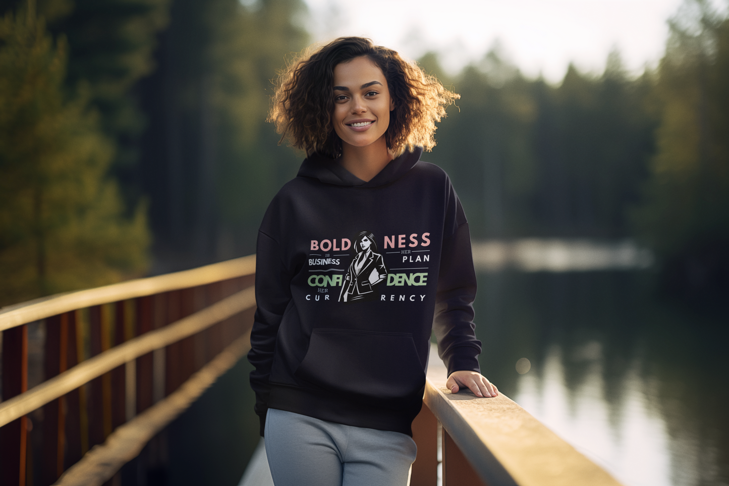 "Boldness is Her Business Plan" Hoodie – Selbstbewusst, Stark und Nachhaltig im Business