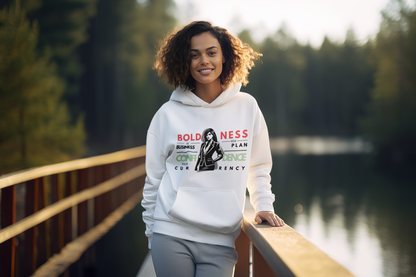 "Boldness is Her Business Plan" Hoodie – Selbstbewusst, Stark und Nachhaltig im Business