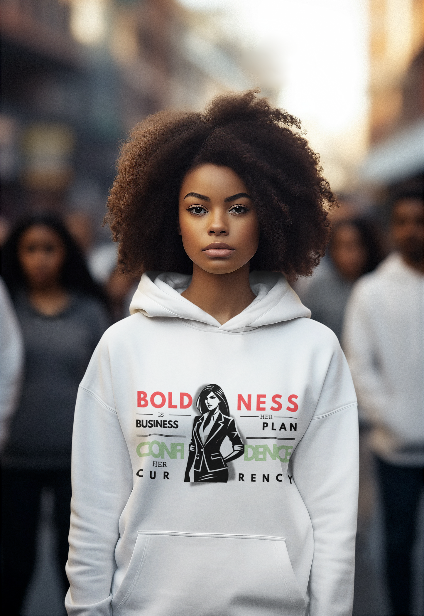 "Boldness is Her Business Plan" Hoodie – Selbstbewusst, Stark und Nachhaltig im Business