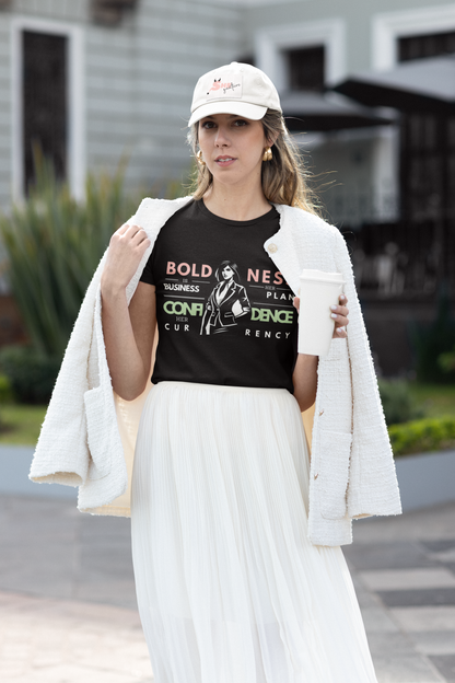 "Boldness is Her Business Plan" T-Shirt – Selbstbewusst, Stark und Nachhaltig im Business