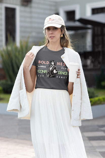 "Boldness is Her Business Plan" T-Shirt – Selbstbewusst, Stark und Nachhaltig im Business