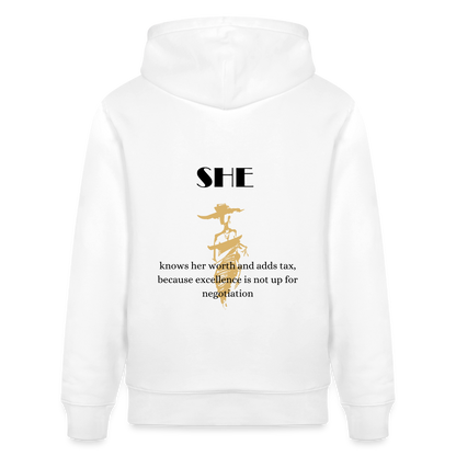 "She Knows Her Worth" Hoodie – Zeige Deinen Wert mit Stil und Nachhaltigkeit