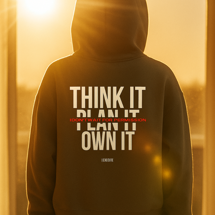 I don't wait for permission Boxy Hoodie